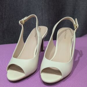 Cole Haan Women's Off-White Slingback Heels